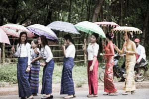 The road to Kyaikto Myanmar