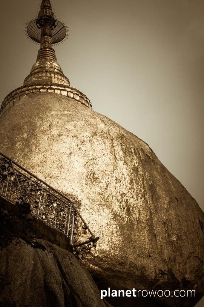 The Golden Rock from below