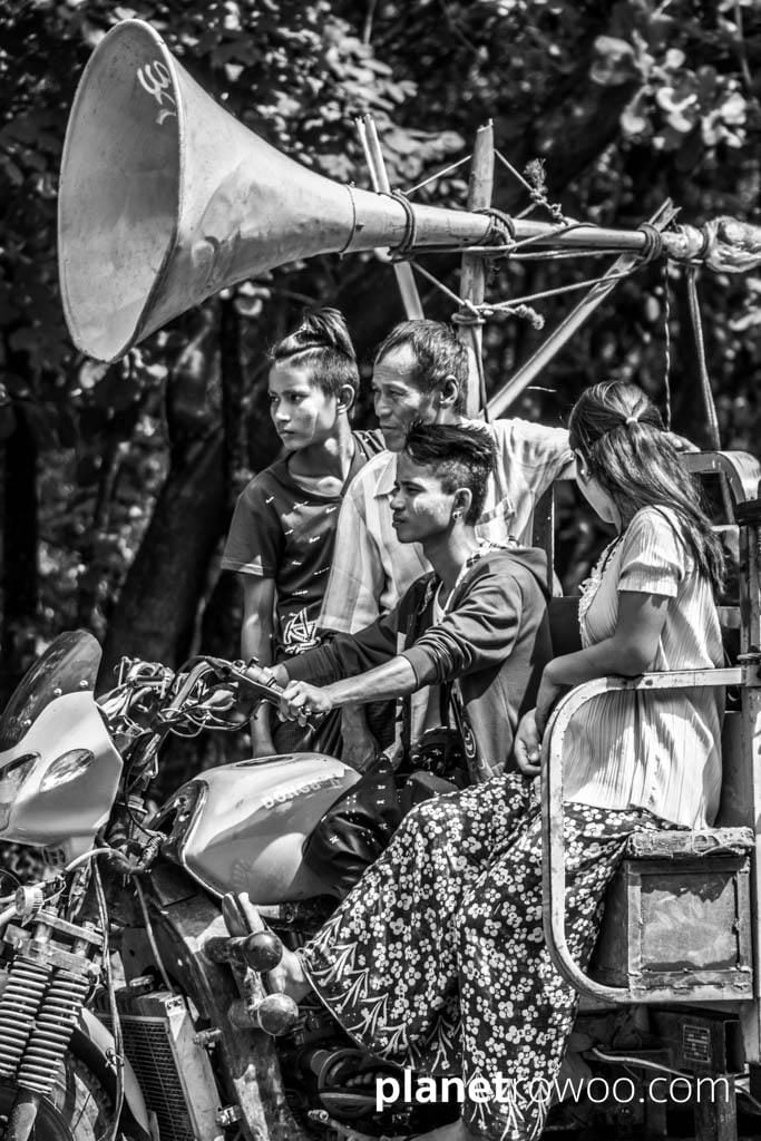 Burmese villages at a Shinbyu ceremony