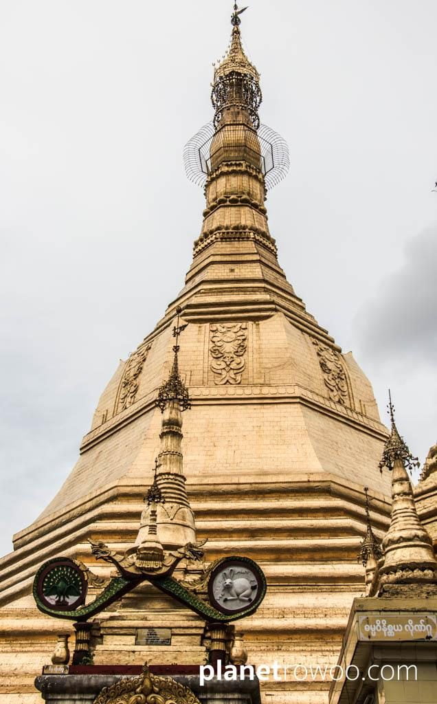 Spire detail of the Sule Pagoda