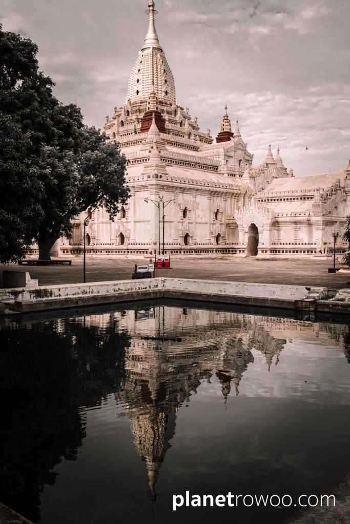 The Ananda temple, reflected
