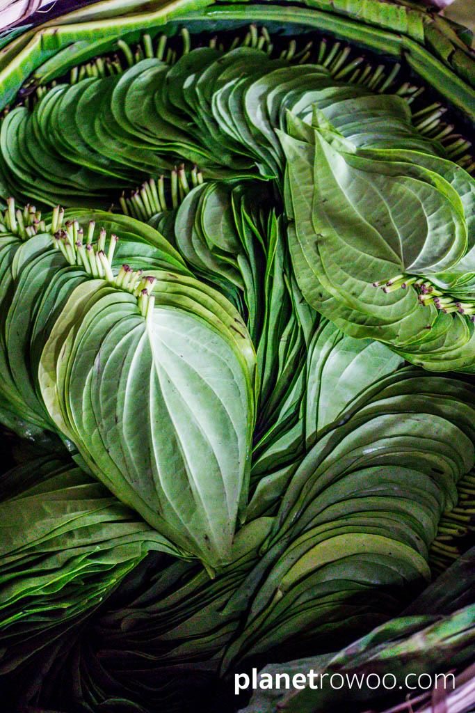 Betel leaves, Nyaung U market