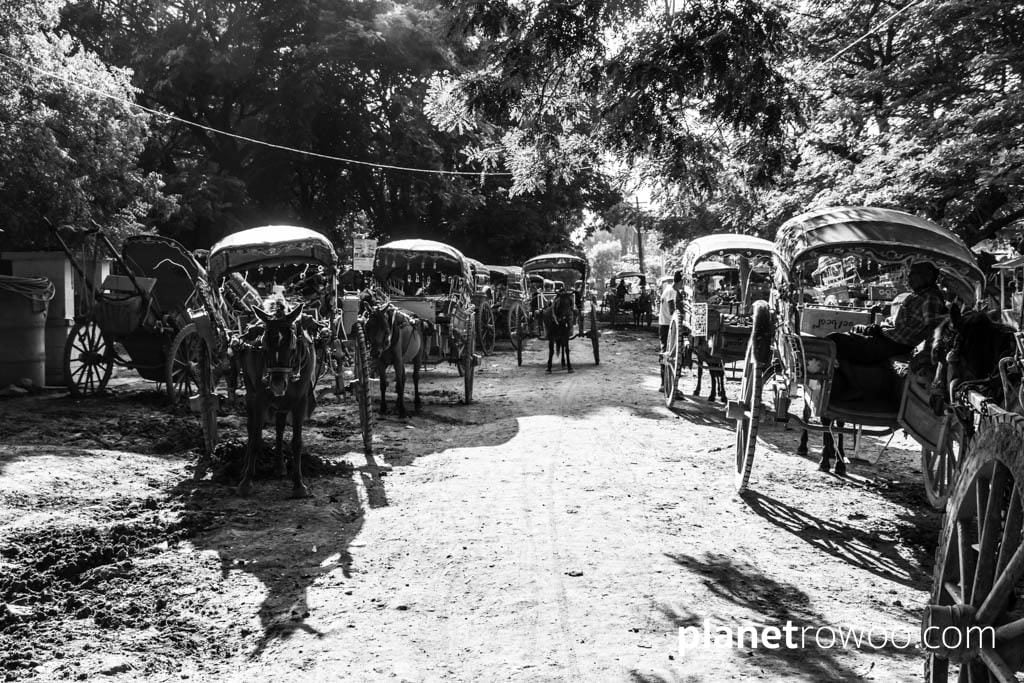 Inwa horse-cart station on the banks of the Myitnge river