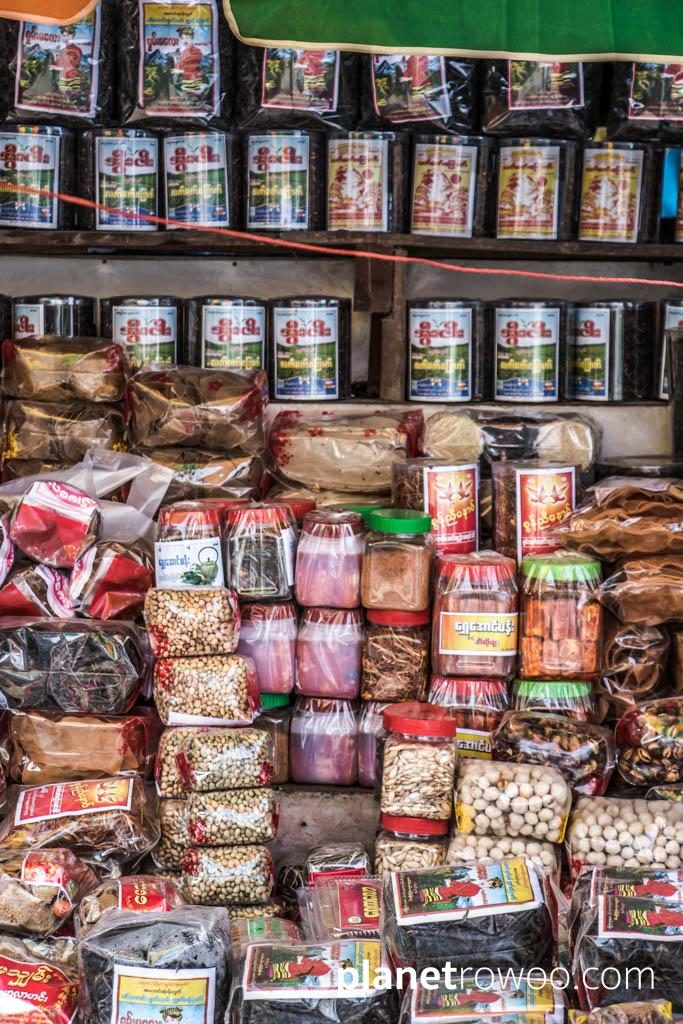 Packaged produce at Kalaw market