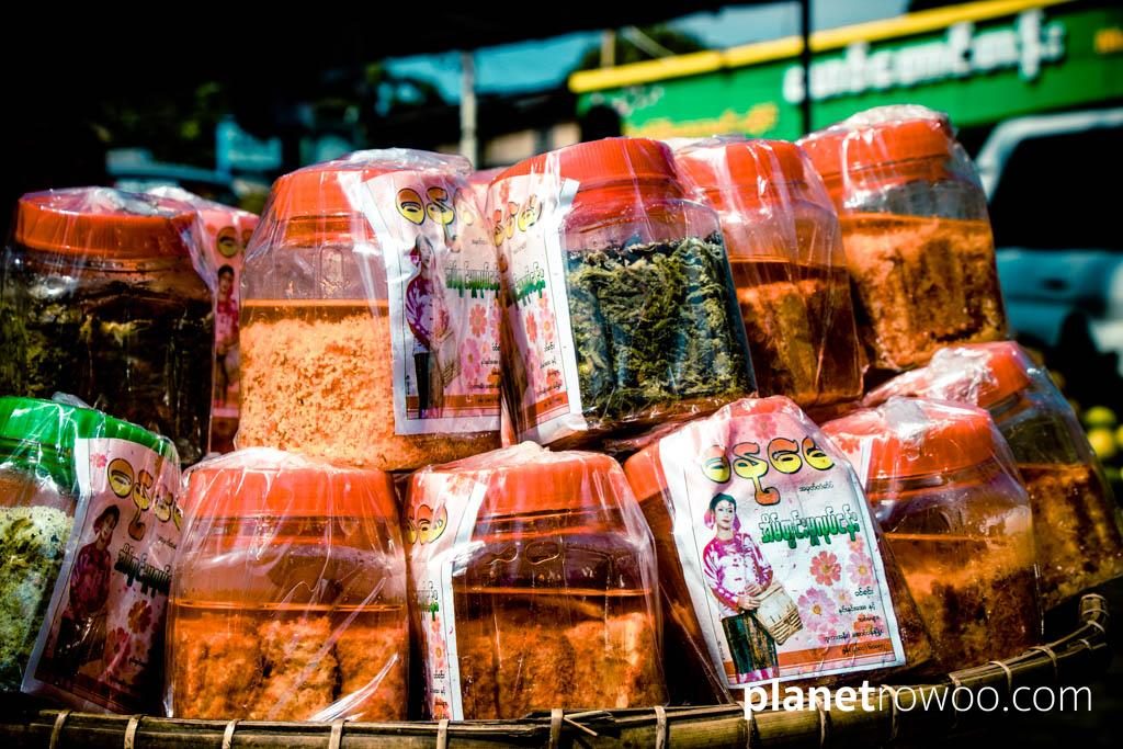 Packaged produce at Kalaw market