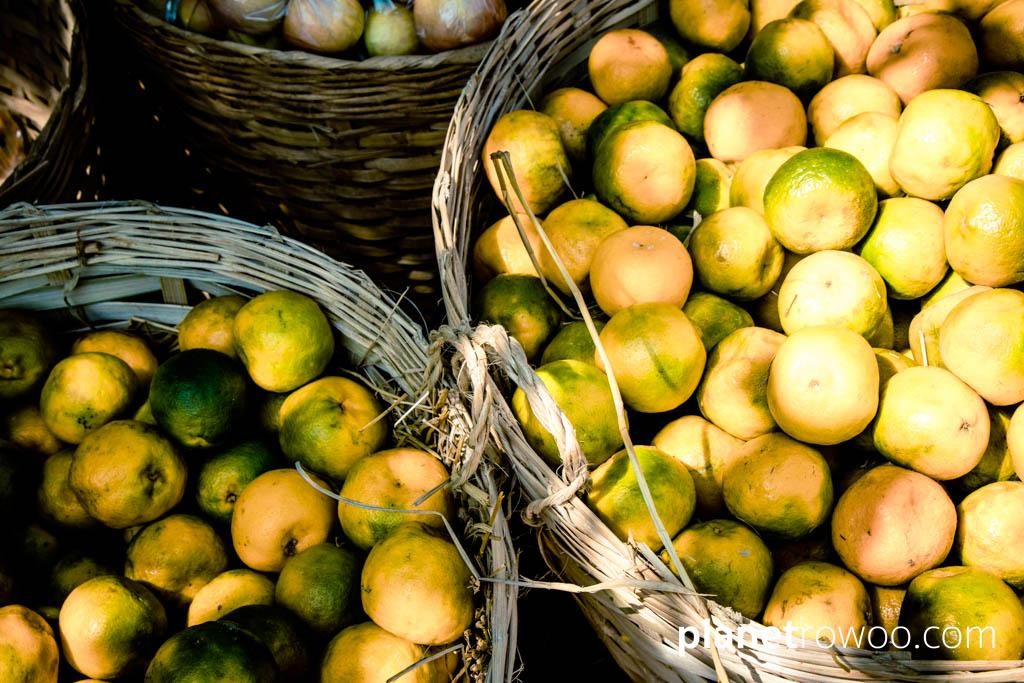 Locally grown oranges, at Kalaw’s market
