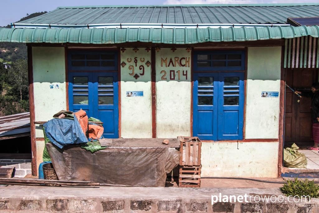 Colourful Pein Ne Bin village house in the Kalaw hills