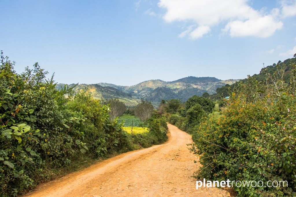Road through the Kalaw hills