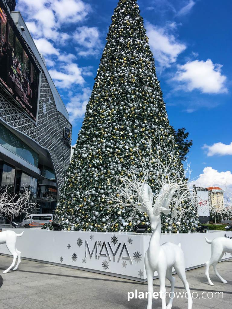 Christmas tree outside the MAYA Shopping Mall