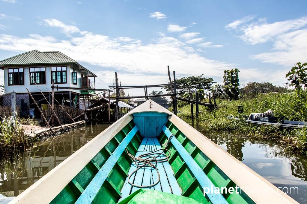 Heading south towards Inle Lake on my private motorboat