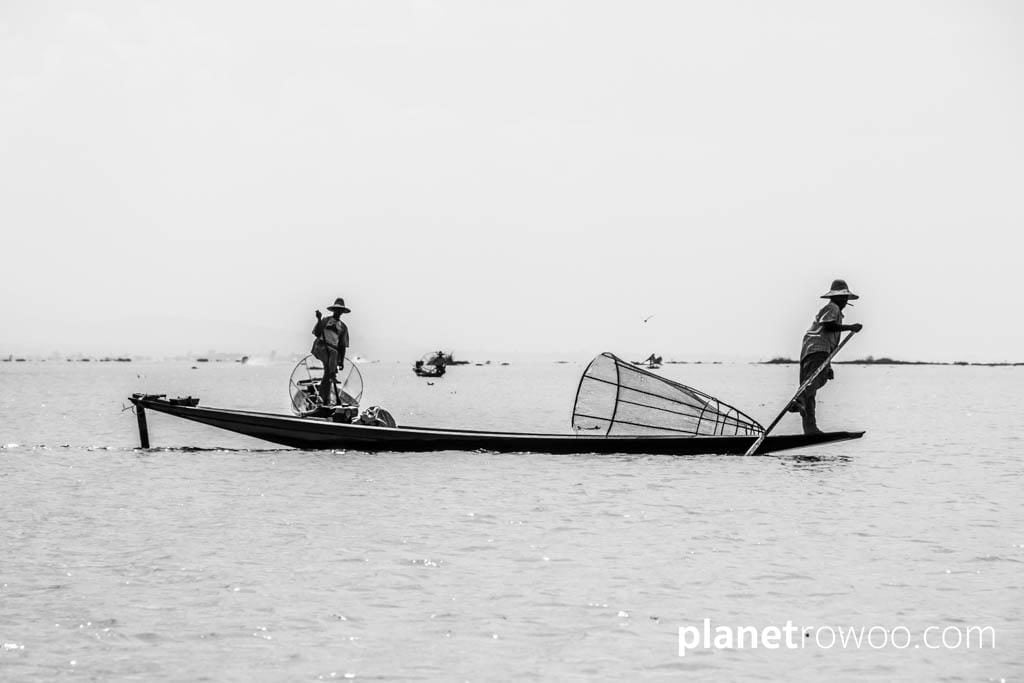 The legendary Intha fishermen, Inle Lake