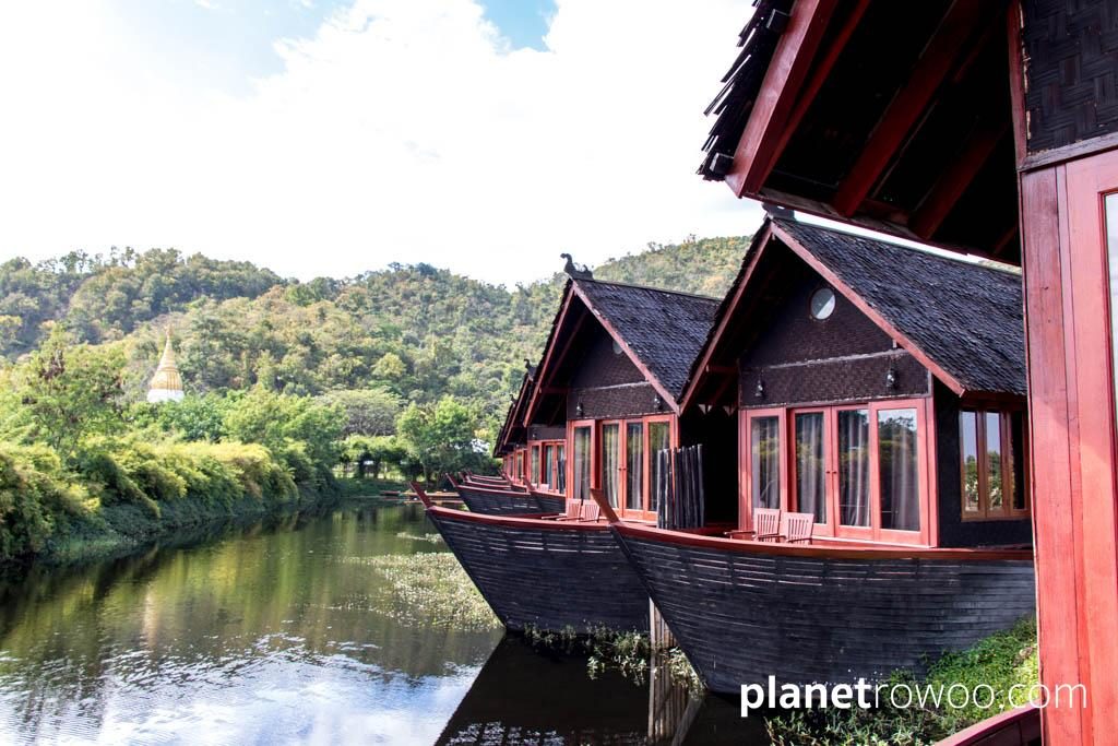 View down the waterway from my boat, Pristine Lotus Resort