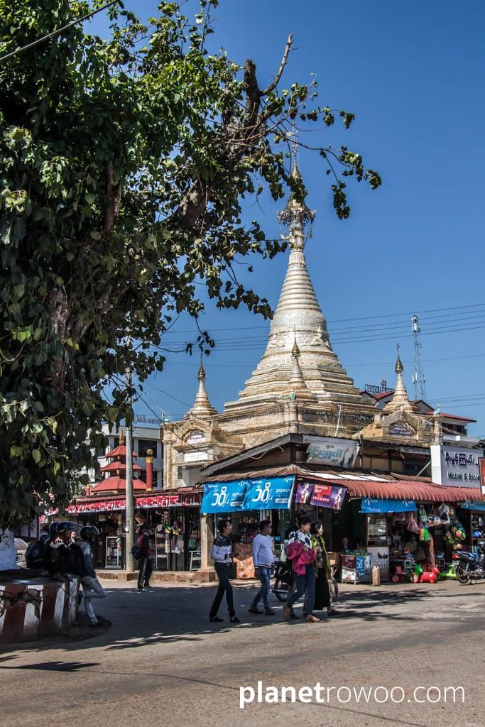 Aung Chan Tha Pagoda in the centre of Kalaw town