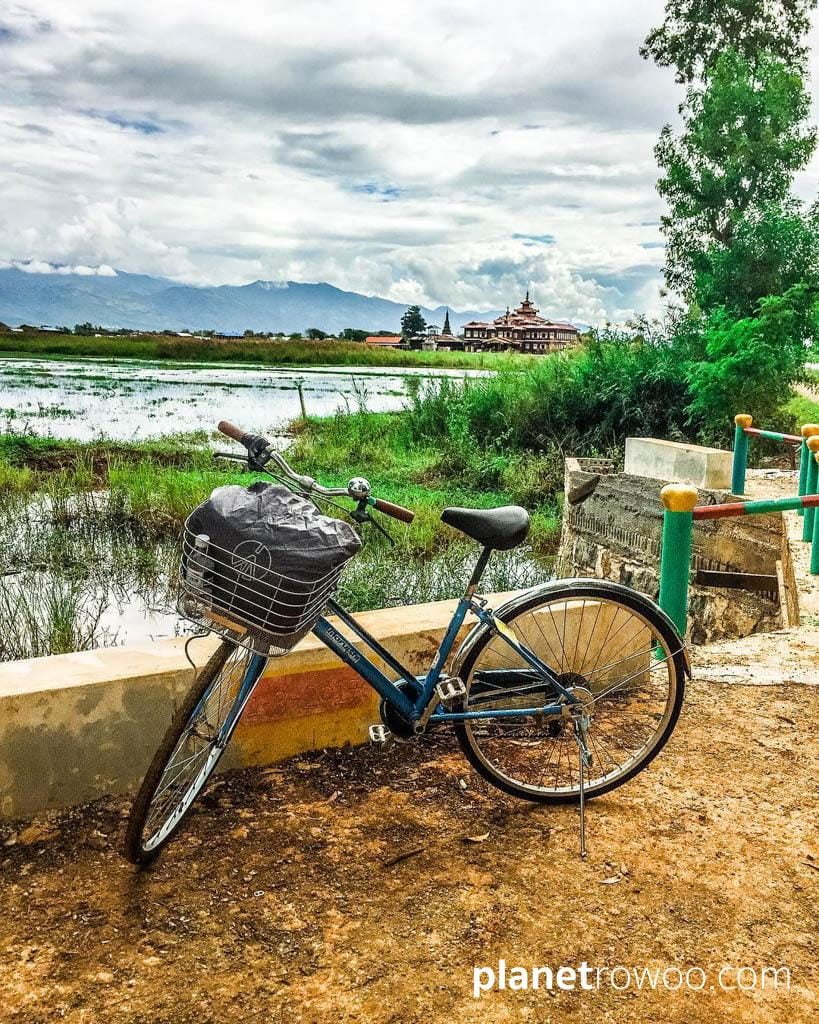Exploring Nyaung Shwe by bike