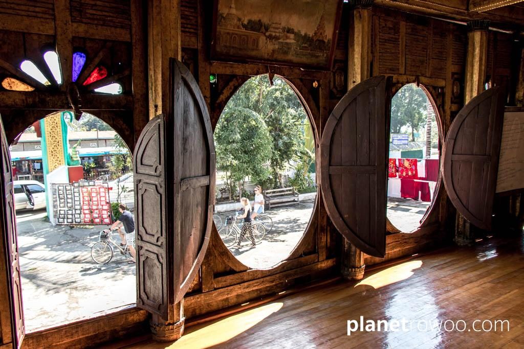 The oval windows of Shwe Yan Pyay Monastery