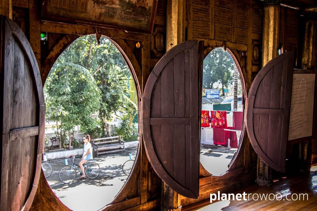The oval windows of Shwe Yan Pyay Monastery