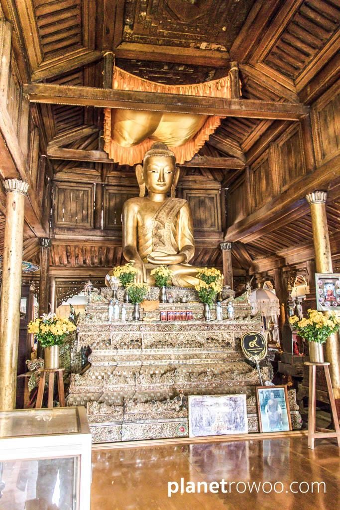 The Golden Buddha image at Shwe Yan Pyay Monastery