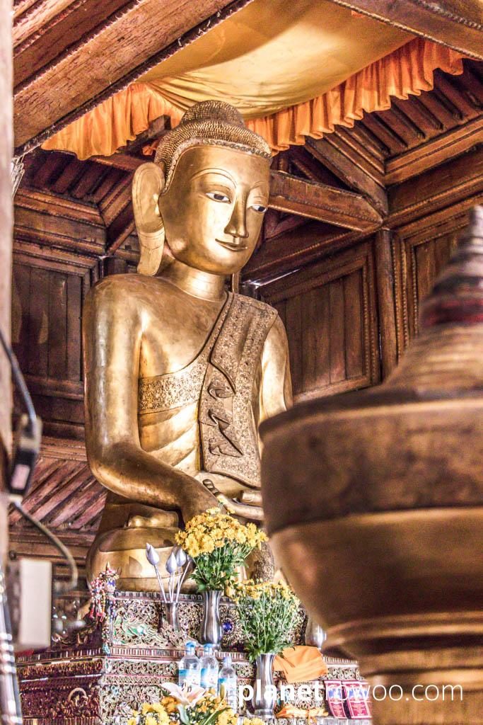 The Golden Buddha image at Shwe Yan Pyay Monastery