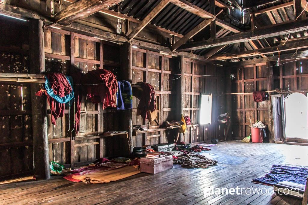 Monks robes hanging at Shwe Yan Pyay Monastery