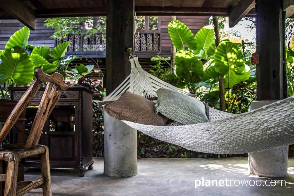Hammock beneath Rice Barn Villa at the Marndadee
