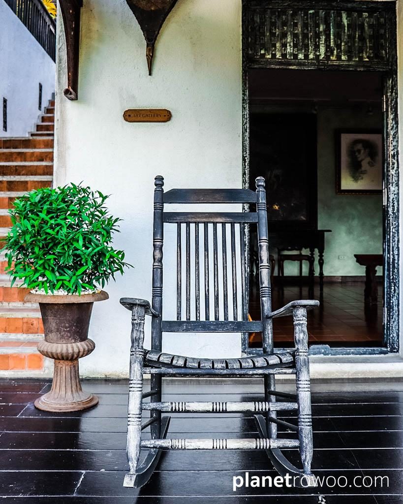Antique rocker on the Marndadee terrace