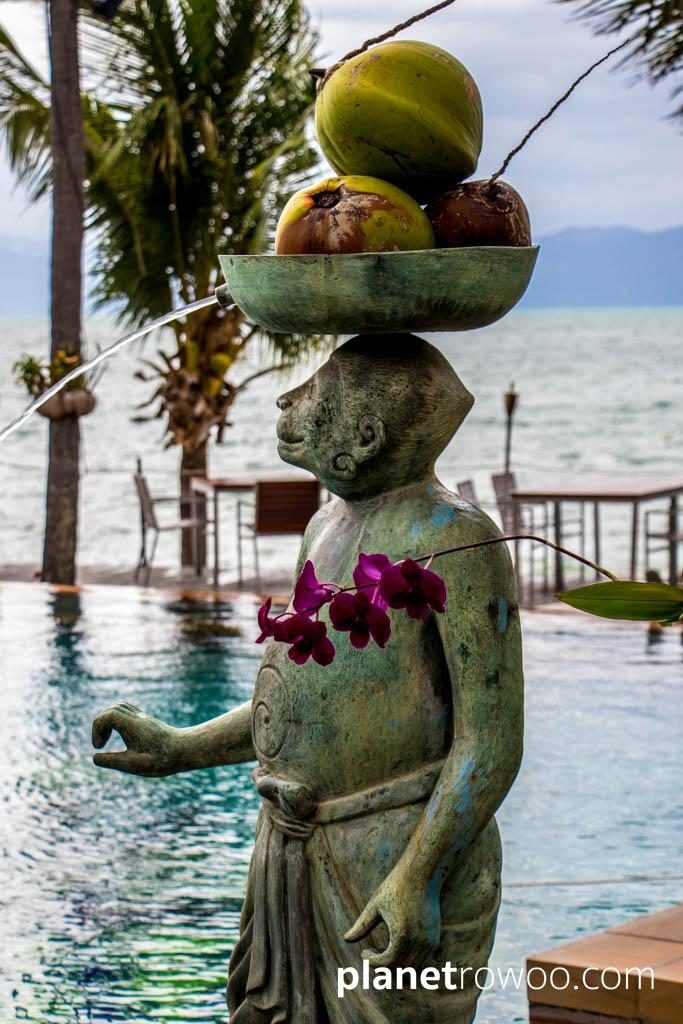 Monkey statue at the Anantara Bophut