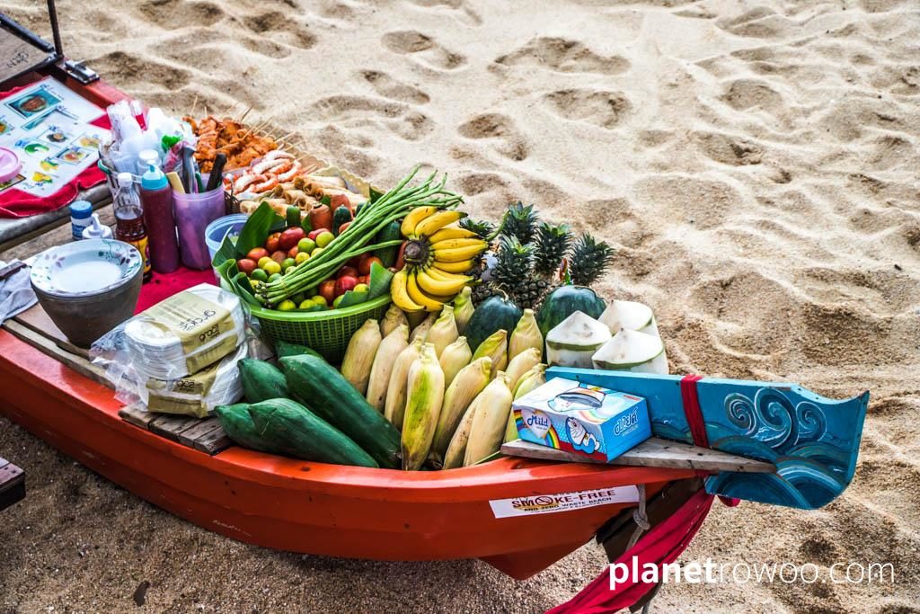 Food vendor delights on the beach at the Anantara Bophut