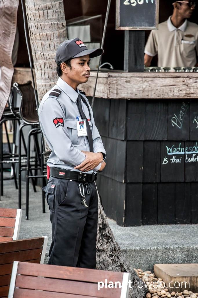 Security guard at the Anantara Bophut
