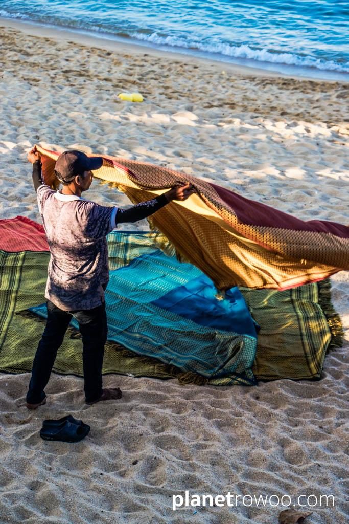 Textiles vendor, Bophut beach, Koh Samui