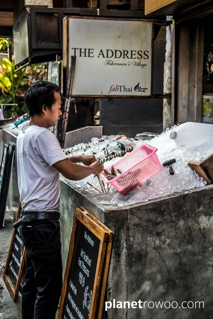 Fresh seafood on show at Fisherman's Village, Bophut, Koh Samui