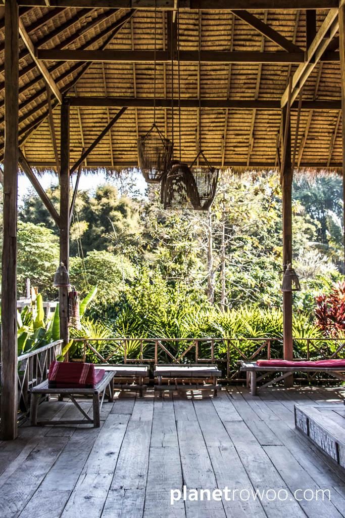 Communal veranda at Lisu Lodge Chiang Mai