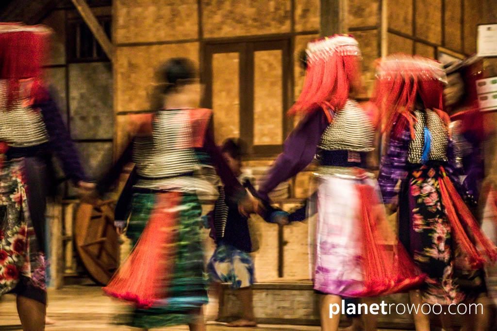 Traditional dance at Lisu Lodge Chiang Mai