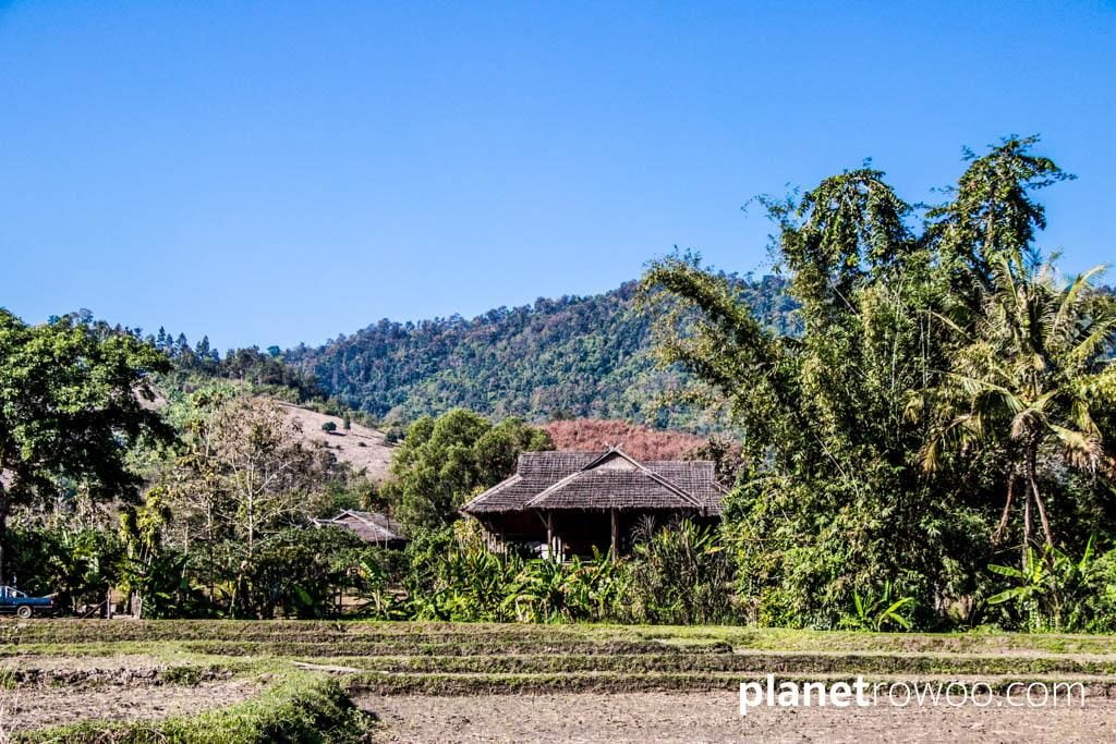 Traditional Lisu style lodge nestled in the lush grounds at Lisu Lodge