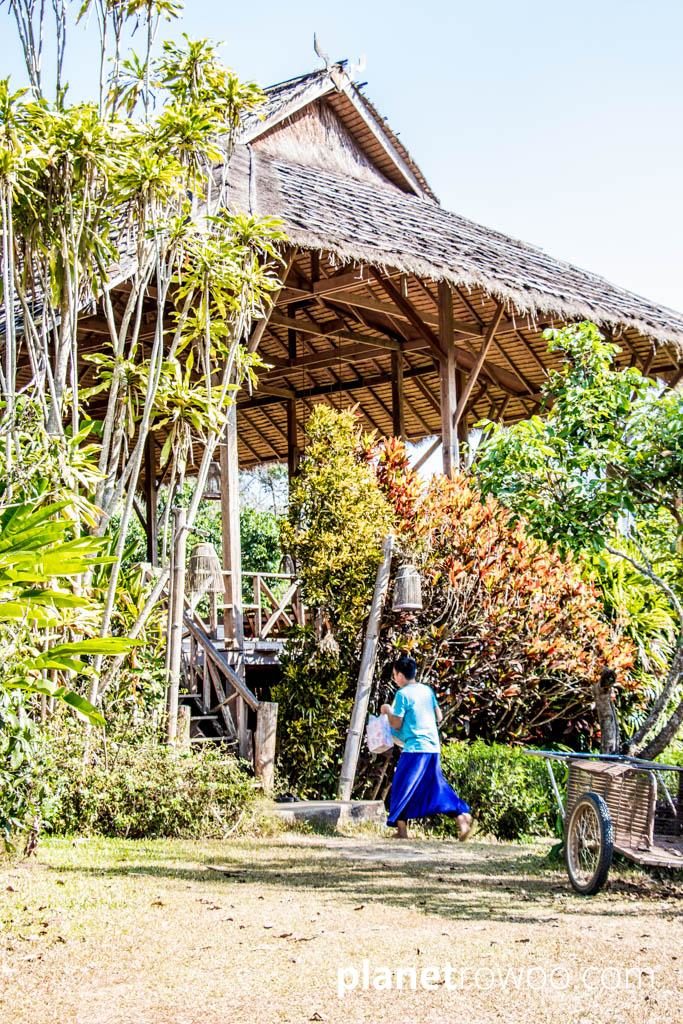 A Lisu villager makes a delivery at Lisu Lodge