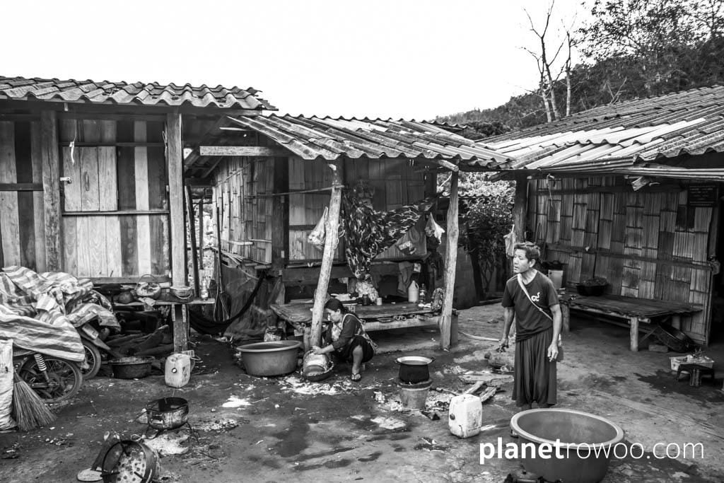 A typical Lisu hill tribe village scene, Chiang Mai