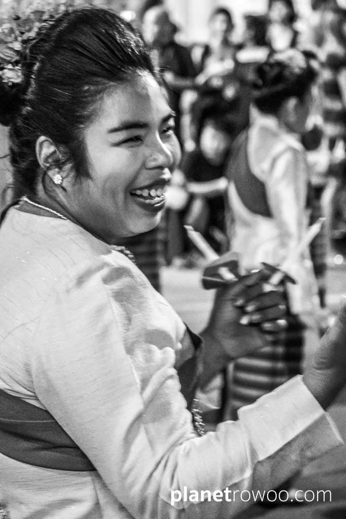 Loy Krathong Traditional Lanna Candle Dance at Three Kings Monument, Chiang Mai