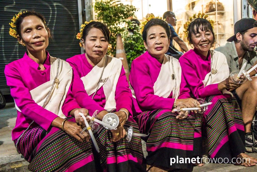 Loy Krathong Traditional Lanna Candle Dance at Three Kings Monument, Chiang Mai