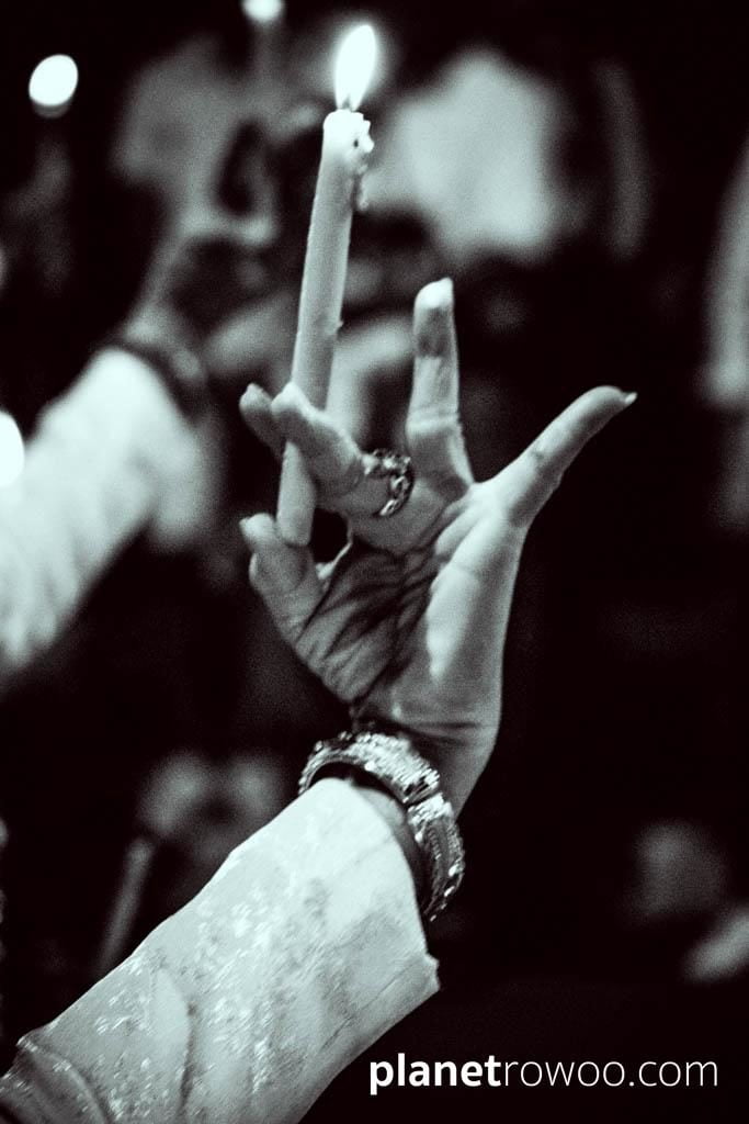 Loy Krathong Traditional Lanna Candle Dance at Three Kings Monument, Chiang Mai