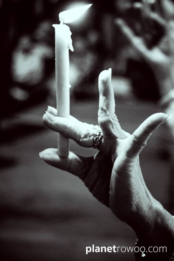 Loy Krathong Traditional Lanna Candle Dance at Three Kings Monument, Chiang Mai