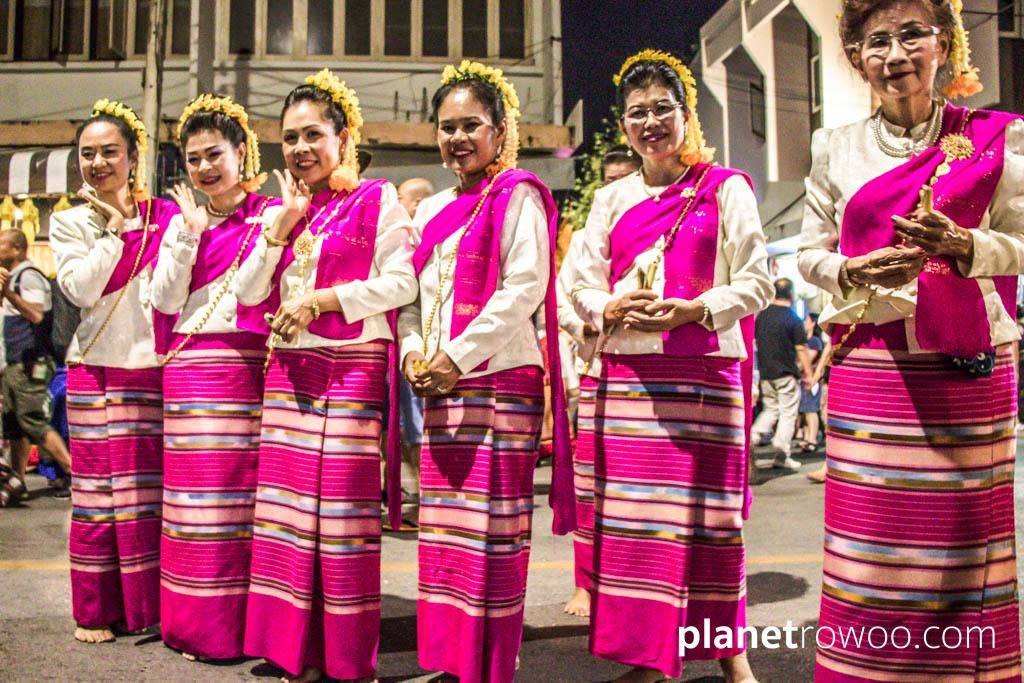 Loy Krathong Traditional Lanna Candle Dance at Three Kings Monument, Chiang Mai