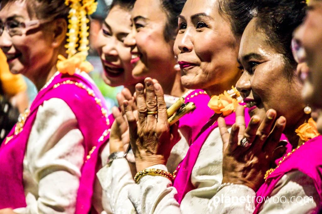 Loy Krathong Traditional Lanna Candle Dance at Three Kings Monument, Chiang Mai