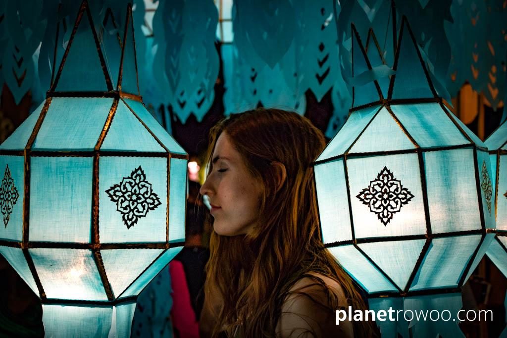 Yee Peng Lantern Displays at Three Kings Monument, Chiang Mai