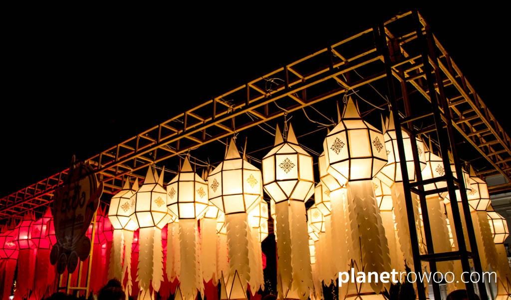 Yee Peng Lantern Displays at Three Kings Monument, Chiang Mai