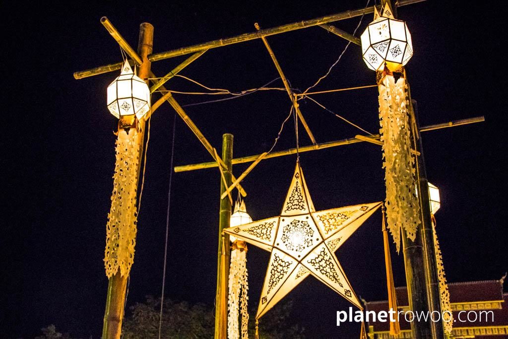 Yee Peng Lantern Displays at Three Kings Monument, Chiang Mai