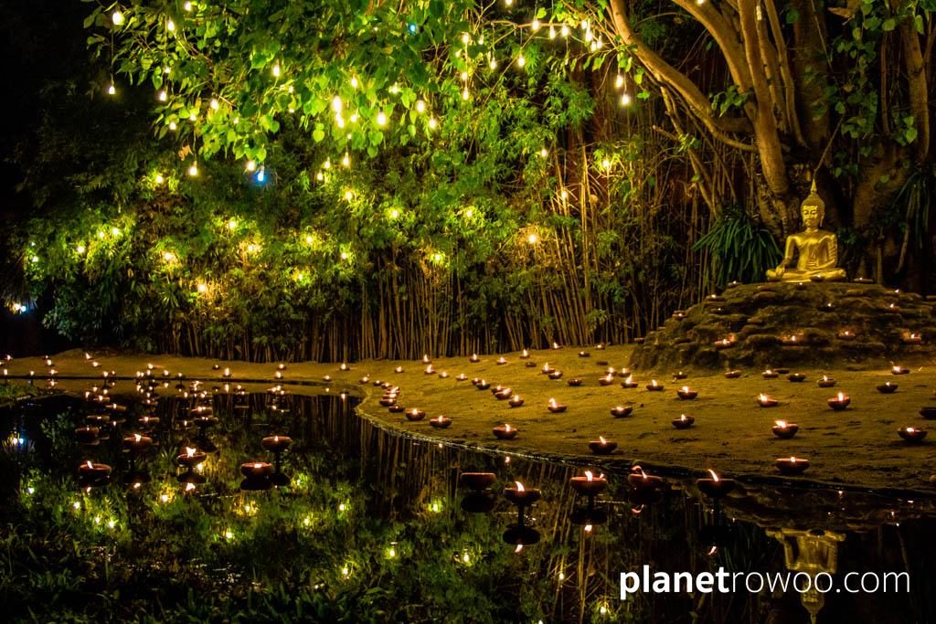 The golden Buddha at Wat Phan Tao on Makha Bucha Day, Chiang Mai