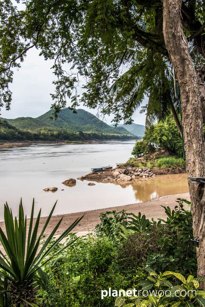 Confluence of the Mekong and Nam Khan rivers at Luang Prabang, Laos