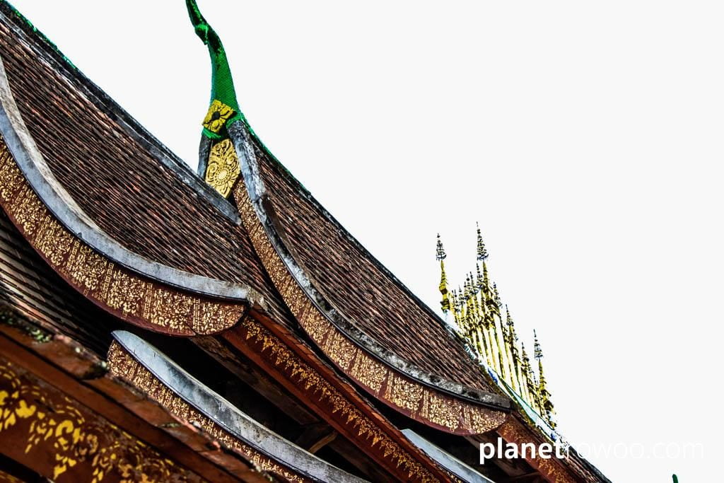 The multi-tiered roof of Wat Xieng Thong sim, Luang Prabang, Laos
